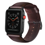 油蠟真皮錶帶，適用於 Apple Watch Series 8&7 41mm / SE 2&6&SE&5&4 40mm / 3&2&1 38mm，適用於 Apple Watch Series 7 41mm / 6 & SE & 5 & 4 40mm / 3 & 2 & 1 38mm