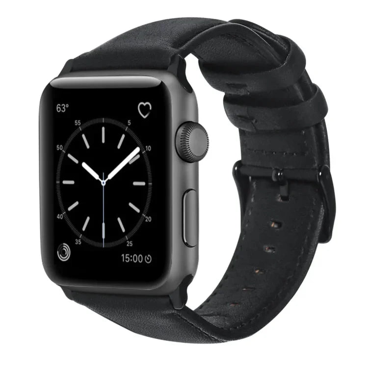 油蠟真皮錶帶，適用於 Apple Watch Series 8&7 41mm / SE 2&6&SE&5&4 40mm / 3&2&1 38mm，適用於 Apple Watch Series 7 41mm / 6 & SE & 5 & 4 40mm / 3 & 2 & 1 38mm