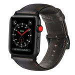 油蠟真皮錶帶，適用於 Apple Watch Series 8&7 41mm / SE 2&6&SE&5&4 40mm / 3&2&1 38mm，適用於 Apple Watch Series 7 41mm / 6 & SE & 5 & 4 40mm / 3 & 2 & 1 38mm