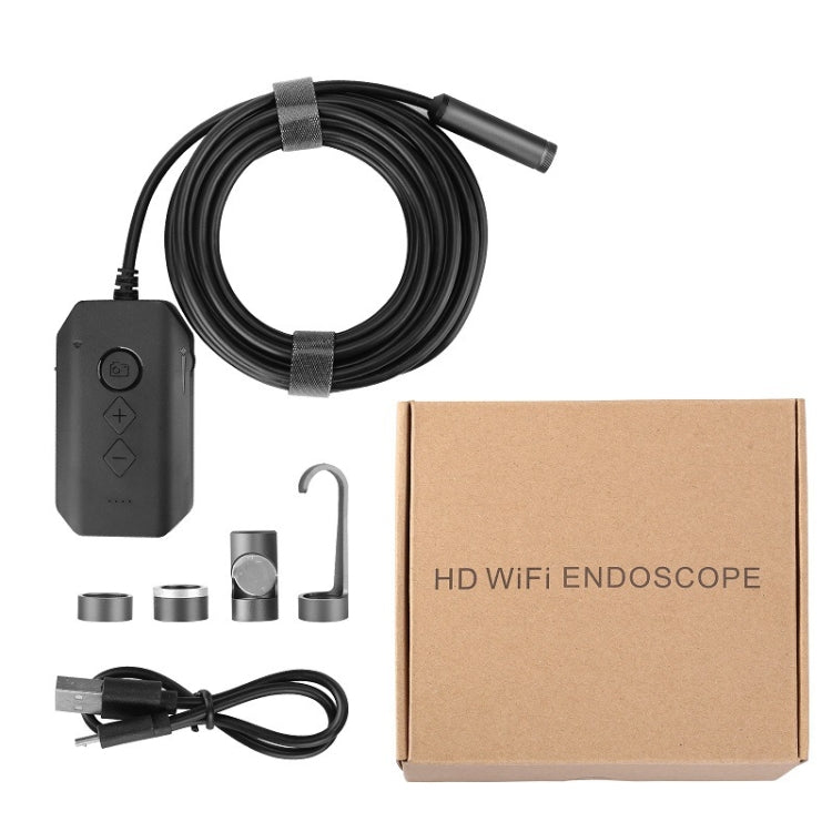 Y17 5MP 12mm 雙鏡頭高清自動對焦 WiFi 工業數位內視鏡可變焦蛇形攝影機，1米硬線，3.5米硬線，5米硬線，10米硬線