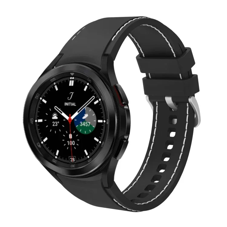 矽膠縫線替換錶帶，適用於 Samsung Galaxy Watch4 / Watch4 Classic