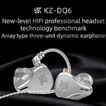 KZ DQ6 3 單元動圈 HiFi 入耳有線耳機，無麥克風，有麥克風