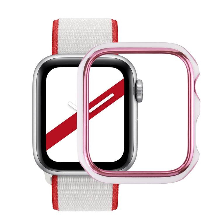 雙色電鍍 PC 保護錶殼，適用於 Apple Watch Series 6 / 5 / 4 / Watch SE 44mm，適用於 Apple Watch Series 3 & 2 & 1 42mm，適用於 Apple Watch Series 6 / 5 / 4 / Watch SE 40mm
