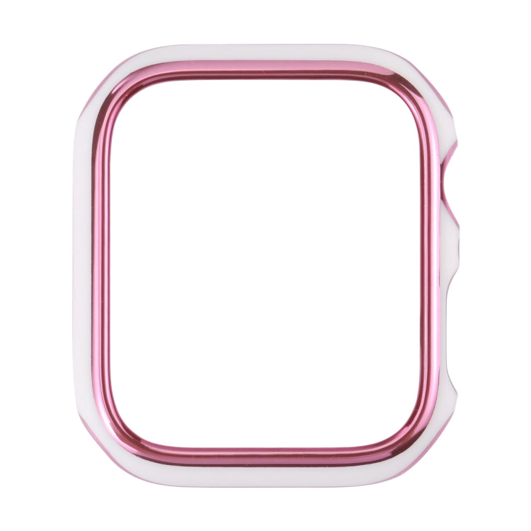 雙色電鍍 PC 保護錶殼，適用於 Apple Watch Series 6 / 5 / 4 / Watch SE 44mm，適用於 Apple Watch Series 3 & 2 & 1 42mm，適用於 Apple Watch Series 6 / 5 / 4 / Watch SE 40mm