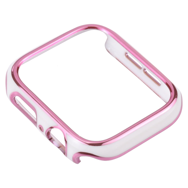 雙色電鍍 PC 保護錶殼，適用於 Apple Watch Series 6 / 5 / 4 / Watch SE 44mm，適用於 Apple Watch Series 3 & 2 & 1 42mm，適用於 Apple Watch Series 6 / 5 / 4 / Watch SE 40mm
