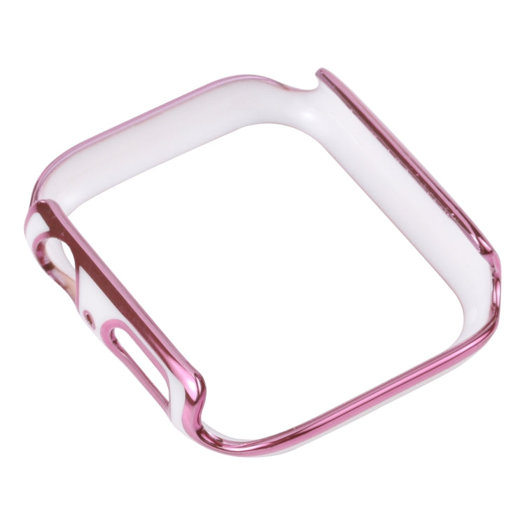 雙色電鍍 PC 保護錶殼，適用於 Apple Watch Series 6 / 5 / 4 / Watch SE 44mm，適用於 Apple Watch Series 3 & 2 & 1 42mm，適用於 Apple Watch Series 6 / 5 / 4 / Watch SE 40mm