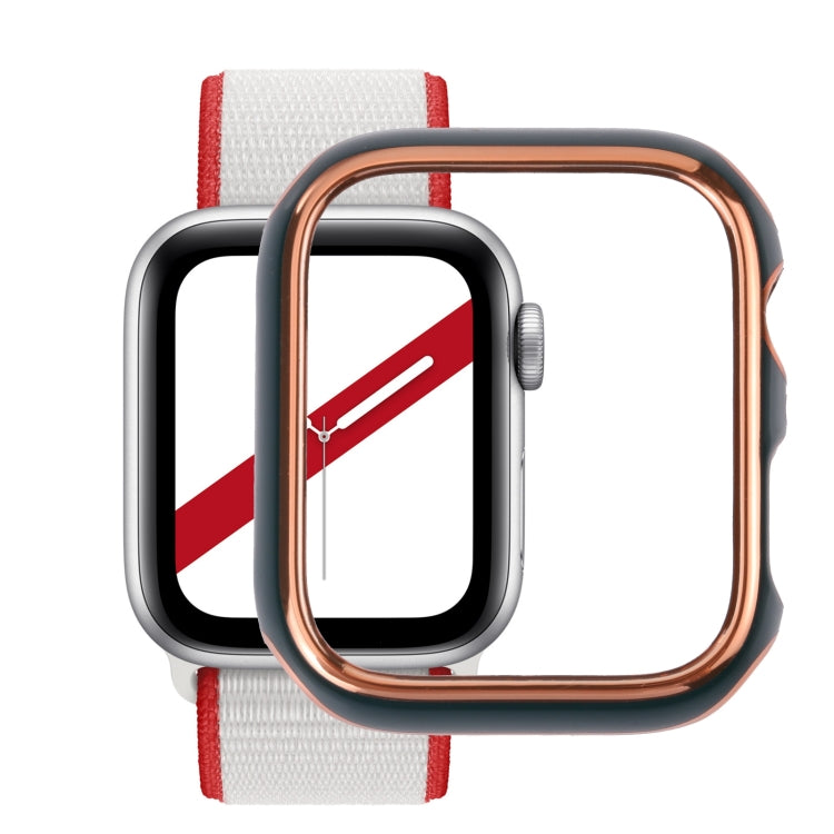 雙色電鍍 PC 保護錶殼，適用於 Apple Watch Series 6 / 5 / 4 / Watch SE 44mm，適用於 Apple Watch Series 3 & 2 & 1 42mm，適用於 Apple Watch Series 6 / 5 / 4 / Watch SE 40mm