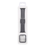 矽膠替換錶帶 + 帶螢幕保護貼的保護殼套裝，適用於 Apple Watch Series 3 & 2 & 1 38mm，適用於 Apple Watch Series 6 / 5 / 4 / Watch SE 40mm