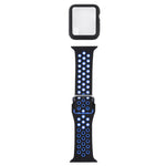 矽膠替換錶帶 + 帶螢幕保護貼的保護殼套裝，適用於 Apple Watch Series 3 & 2 & 1 38mm，適用於 Apple Watch Series 6 / 5 / 4 / Watch SE 40mm