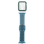 矽膠替換錶帶 + 帶螢幕保護貼的保護殼套裝，適用於 Apple Watch Series 3 & 2 & 1 38mm，適用於 Apple Watch Series 6 / 5 / 4 / Watch SE 40mm