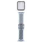 矽膠替換錶帶 + 帶螢幕保護貼的保護殼套裝，適用於 Apple Watch Series 3 & 2 & 1 38mm，適用於 Apple Watch Series 6 / 5 / 4 / Watch SE 40mm