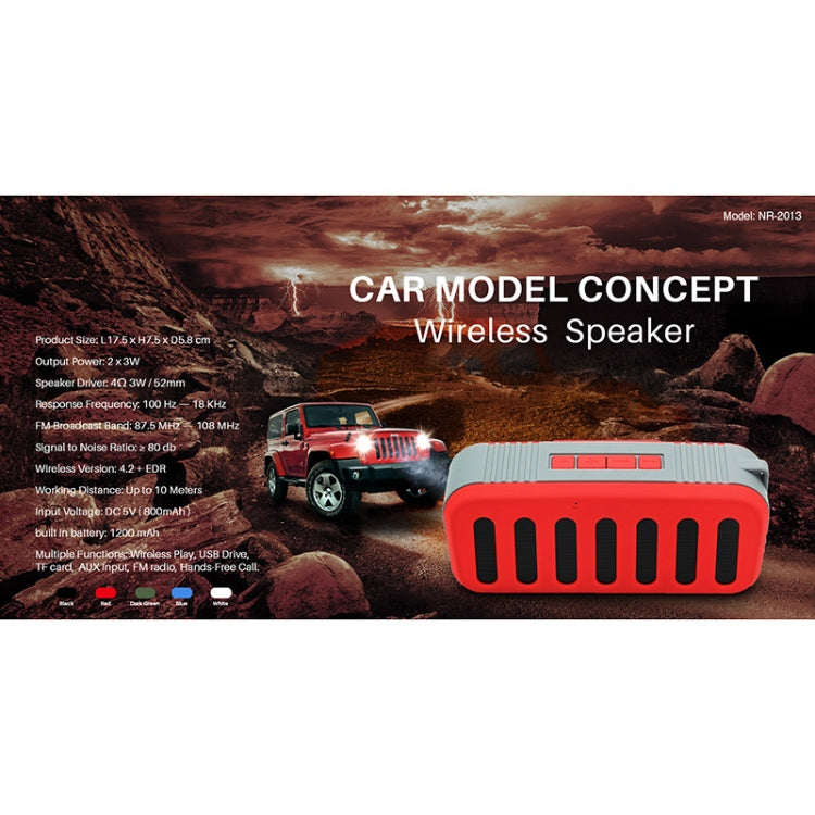 NewRixing NR-2013 TWS 汽車排氣管造型藍牙喇叭