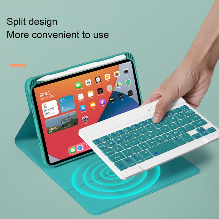 HK006 方形鍵可拆式藍牙鍵盤皮套，附支架，適用於 iPad mini 6，HK006