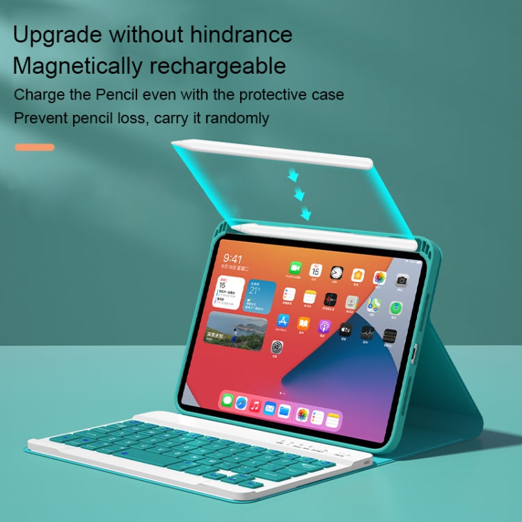 HK006 方形鍵可拆式藍牙鍵盤皮套，附支架，適用於 iPad mini 6，HK006