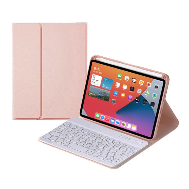 HY006 圓形鍵可拆式藍牙鍵盤皮套，附支架，適用於 iPad mini 6，HY006