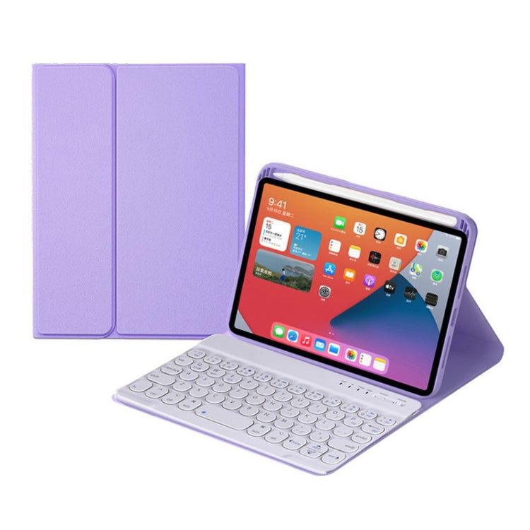 HY006 圓形鍵可拆式藍牙鍵盤皮套，附支架，適用於 iPad mini 6，HY006