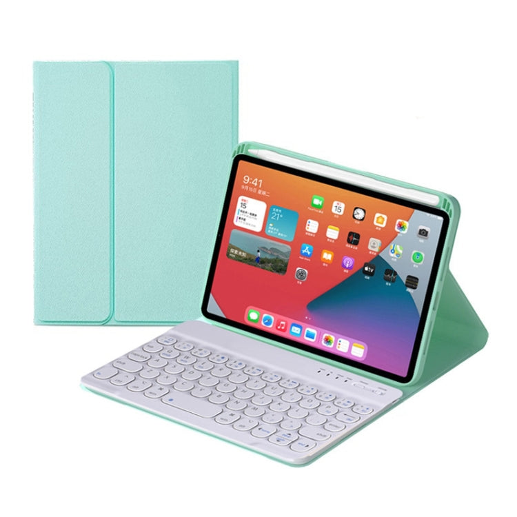 HY006 圓形鍵可拆式藍牙鍵盤皮套，附支架，適用於 iPad mini 6，HY006