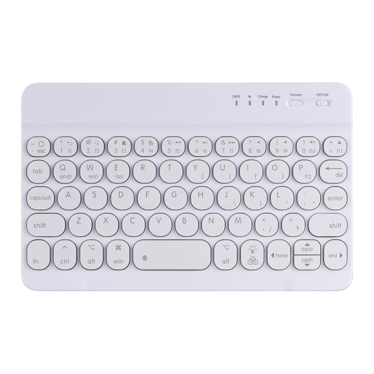 HY006D 圓形鍵可拆式藍牙鍵盤皮套，附彩色背光與支架，適用於 iPad mini 6，HY006D