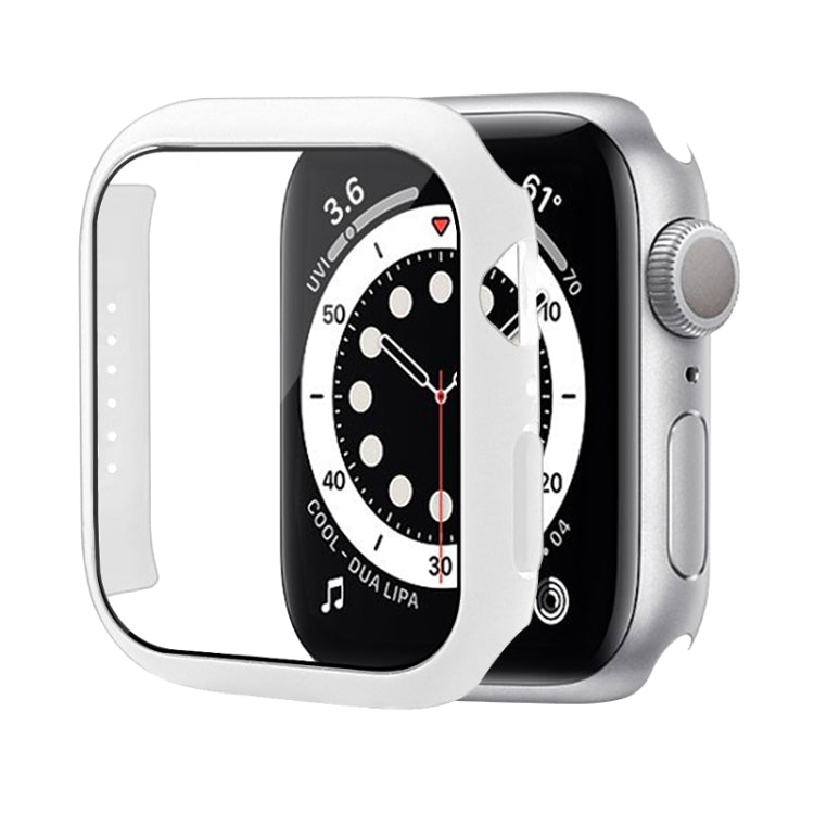 防震PC保護殼附鋼化玻璃膜，適用於Apple Watch Series 9 / 8 / 7 41mm，適用於Apple Watch Series 9 / 8 / 7 45mm，適用於Apple Watch Series 8 / 7 41mm