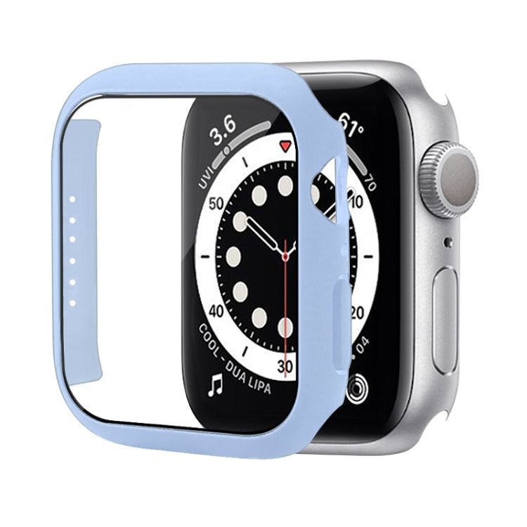 防震PC保護殼附鋼化玻璃膜，適用於Apple Watch Series 9 / 8 / 7 41mm，適用於Apple Watch Series 9 / 8 / 7 45mm，適用於Apple Watch Series 8 / 7 41mm