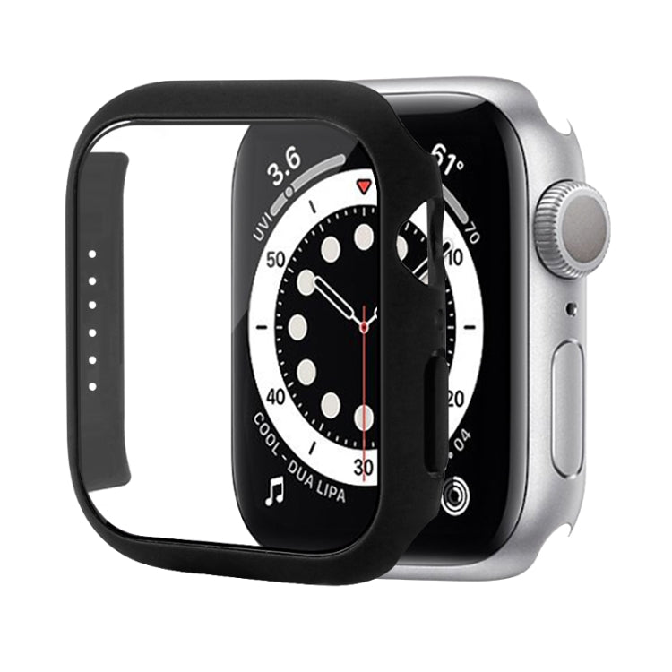 防震PC保護殼附鋼化玻璃膜，適用於Apple Watch Series 9 / 8 / 7 41mm，適用於Apple Watch Series 9 / 8 / 7 45mm，適用於Apple Watch Series 8 / 7 41mm