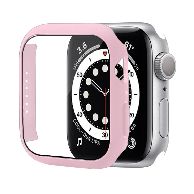 防震PC保護殼附鋼化玻璃膜，適用於Apple Watch Series 9 / 8 / 7 41mm，適用於Apple Watch Series 9 / 8 / 7 45mm，適用於Apple Watch Series 8 / 7 41mm