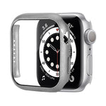 防震PC保護殼附鋼化玻璃膜，適用於Apple Watch Series 9 / 8 / 7 41mm，適用於Apple Watch Series 9 / 8 / 7 45mm，適用於Apple Watch Series 8 / 7 41mm