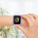 防震PC保護殼附鋼化玻璃膜，適用於Apple Watch Series 9 / 8 / 7 41mm，適用於Apple Watch Series 9 / 8 / 7 45mm，適用於Apple Watch Series 8 / 7 41mm