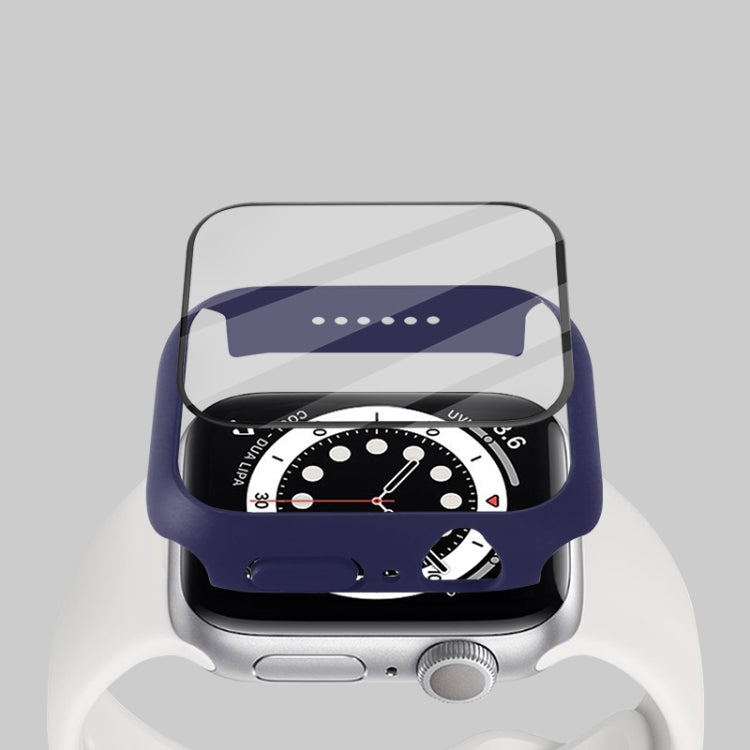 防震PC保護殼附鋼化玻璃膜，適用於Apple Watch Series 9 / 8 / 7 41mm，適用於Apple Watch Series 9 / 8 / 7 45mm，適用於Apple Watch Series 8 / 7 41mm