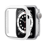 防震PC保護殼附鋼化玻璃膜，適用於Apple Watch Series 9 / 8 / 7 41mm，適用於Apple Watch Series 9 / 8 / 7 45mm，適用於Apple Watch Series 8 / 7 41mm