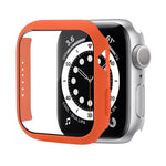 防震PC保護殼附鋼化玻璃膜，適用於Apple Watch Series 9 / 8 / 7 41mm，適用於Apple Watch Series 9 / 8 / 7 45mm，適用於Apple Watch Series 8 / 7 41mm