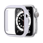 防震PC保護殼附鋼化玻璃膜，適用於Apple Watch Series 9 / 8 / 7 41mm，適用於Apple Watch Series 9 / 8 / 7 45mm，適用於Apple Watch Series 8 / 7 41mm
