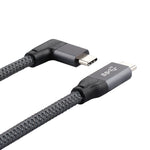 100W USB-C / Type-C 直角公對USB-C / Type-C 公全功能數據線，附E標，0.5米、1米、1.5米