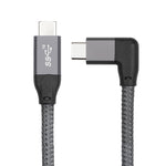 100W USB-C / Type-C 直角公對USB-C / Type-C 公全功能數據線，附E標，0.5米、1米、1.5米