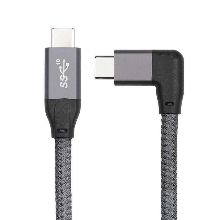 100W USB-C / Type-C 直角公對USB-C / Type-C 公全功能數據線，附E標，0.5米、1米、1.5米