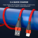 ADC-001 3A USB 轉 8 Pin 編織快充數據線，1m 8 Pin，2m 8 Pin