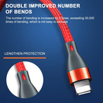 ADC-001 3A USB 轉 8 Pin 編織快充數據線，1m 8 Pin，2m 8 Pin