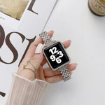菱形全鑽金屬替換腕帶錶帶 + 保護殼，適用於 Apple Watch Series，適用於 Apple Watch Series 6 / 5 / 4 / Watch SE 40mm，適用於 Apple Watch Series 6 / 5 / 4 / Watch SE 44mm，3 & 2 & 1 42mm，3 & 2 & 1 38mm