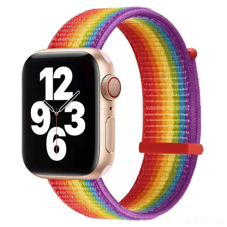 魔鬼氈雙段替換錶帶，適用於 Apple Watch Series，7 41mm / 6&SE&5&4 40mm / 3&2&1 38mm，7 45mm / 6&SE&5&4 44mm / 3&2&1 42mm