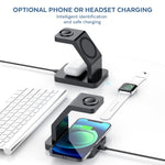 S6 三合一多功能磁吸無線充電支架，適用於 iPhone、iWatch 及 AirPods