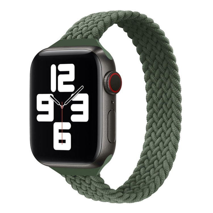 小腰圍單環尼龍編織替換錶帶，適用於 Apple Watch Series，XS 130mm，XS 135mm，7 41mm / 6&SE&5&4 40mm / 3&2&1 38mm