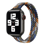 小腰圍單環尼龍編織替換錶帶，適用於 Apple Watch Series，XS 130mm，XS 135mm，7 41mm / 6&SE&5&4 40mm / 3&2&1 38mm