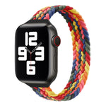 小腰圍單環尼龍編織替換錶帶，適用於 Apple Watch Series，XS 130mm，XS 135mm，7 41mm / 6&SE&5&4 40mm / 3&2&1 38mm