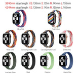 小腰圍單環尼龍編織替換錶帶，適用於 Apple Watch Series，XS 130mm，XS 135mm，7 41mm / 6&SE&5&4 40mm / 3&2&1 38mm