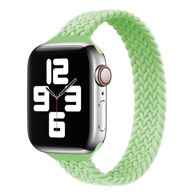 小腰圍單環尼龍編織替換錶帶，適用於 Apple Watch Series，XS 130mm，XS 135mm，7 41mm / 6&SE&5&4 40mm / 3&2&1 38mm