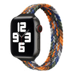 小腰圍單環尼龍編織替換錶帶，適用於 Apple Watch Series，XS 130mm，XS 135mm，7 41mm / 6&SE&5&4 40mm / 3&2&1 38mm