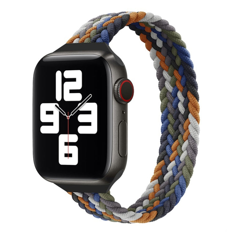 小腰圍單環尼龍編織替換錶帶，適用於 Apple Watch Series，XS 130mm，XS 135mm，7 41mm / 6&SE&5&4 40mm / 3&2&1 38mm