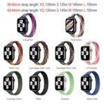 小腰圍單環尼龍編織替換錶帶，適用於 Apple Watch Series，XS 130mm，XS 135mm，7 41mm / 6&SE&5&4 40mm / 3&2&1 38mm