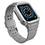 矽膠一體成型替換錶帶，適用於 Apple Watch Series，適用於 Apple Watch Series 9&8&7 45mm / SE&6&5&4 44mm / 3&2&1 42mm