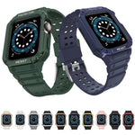 矽膠一體成型替換錶帶，適用於 Apple Watch Series，適用於 Apple Watch Series 9&8&7 45mm / SE&6&5&4 44mm / 3&2&1 42mm